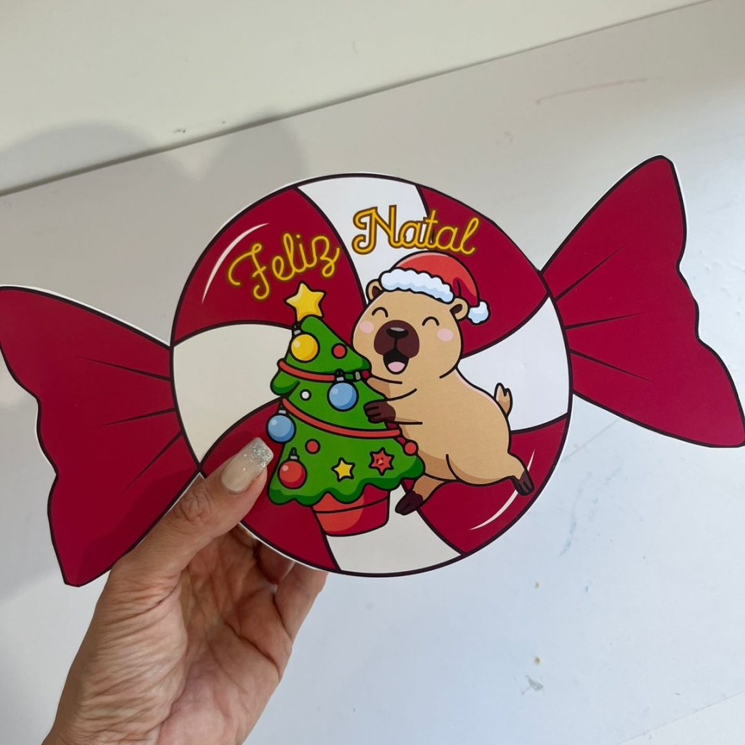 Lembrancinha Bala Natal - Capivaras