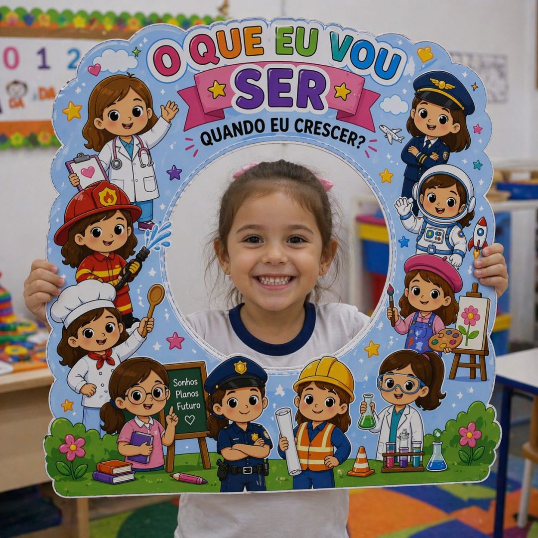 Moldura Profissões Menino e Menina