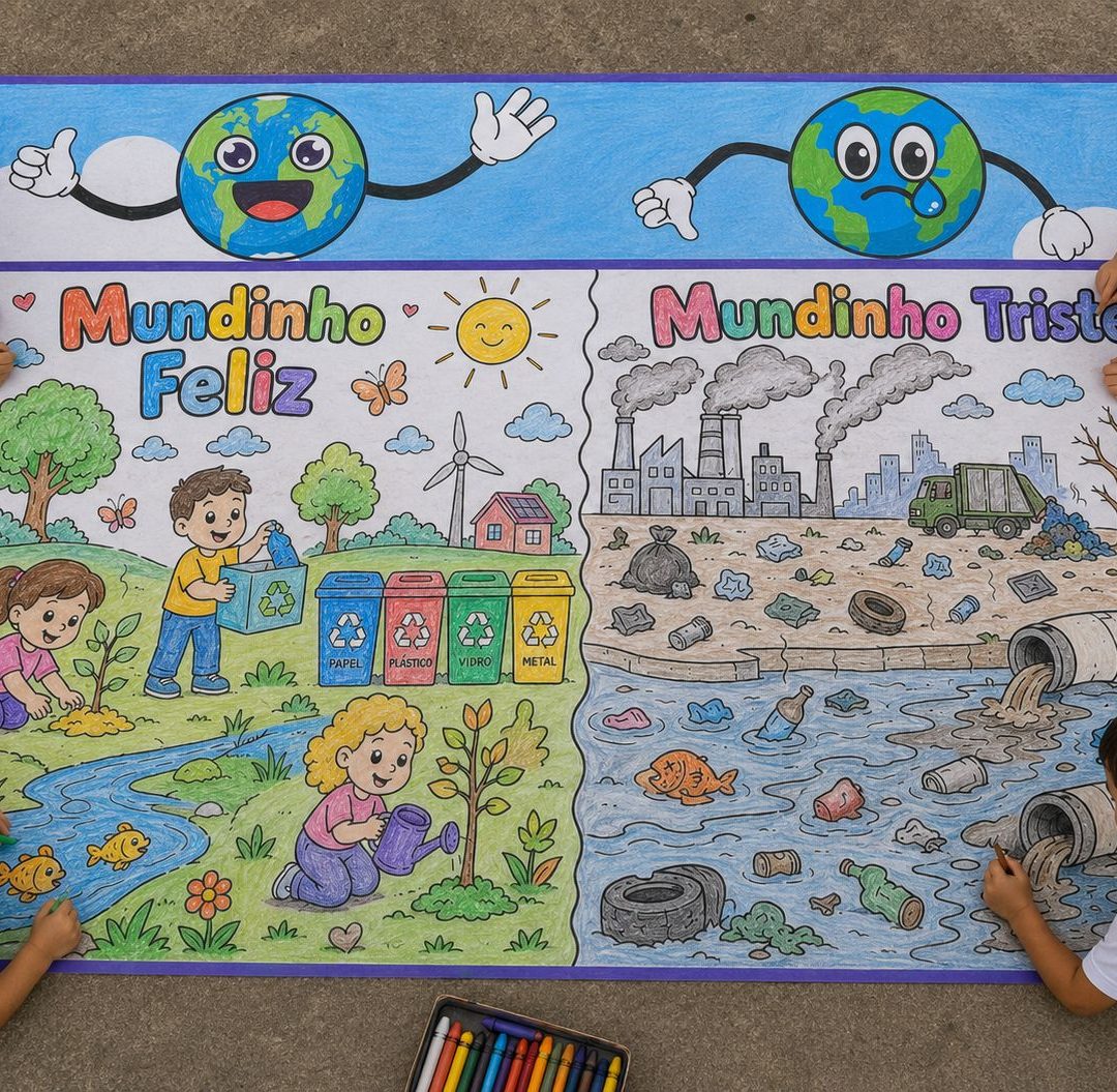Cartaz Mundinho Feliz e Triste