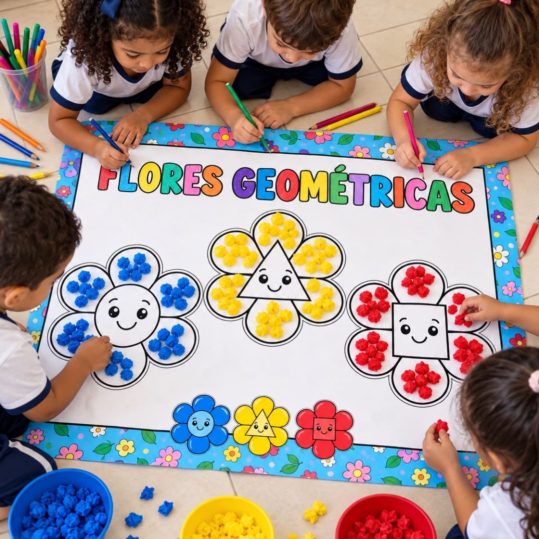 Cartaz Flores Geométricas