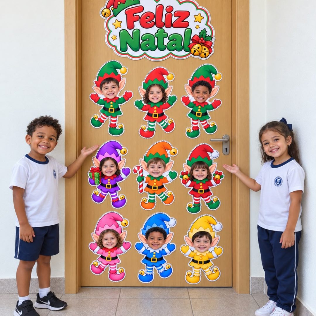 Duendes de Natal Arquivo Editável no Canva