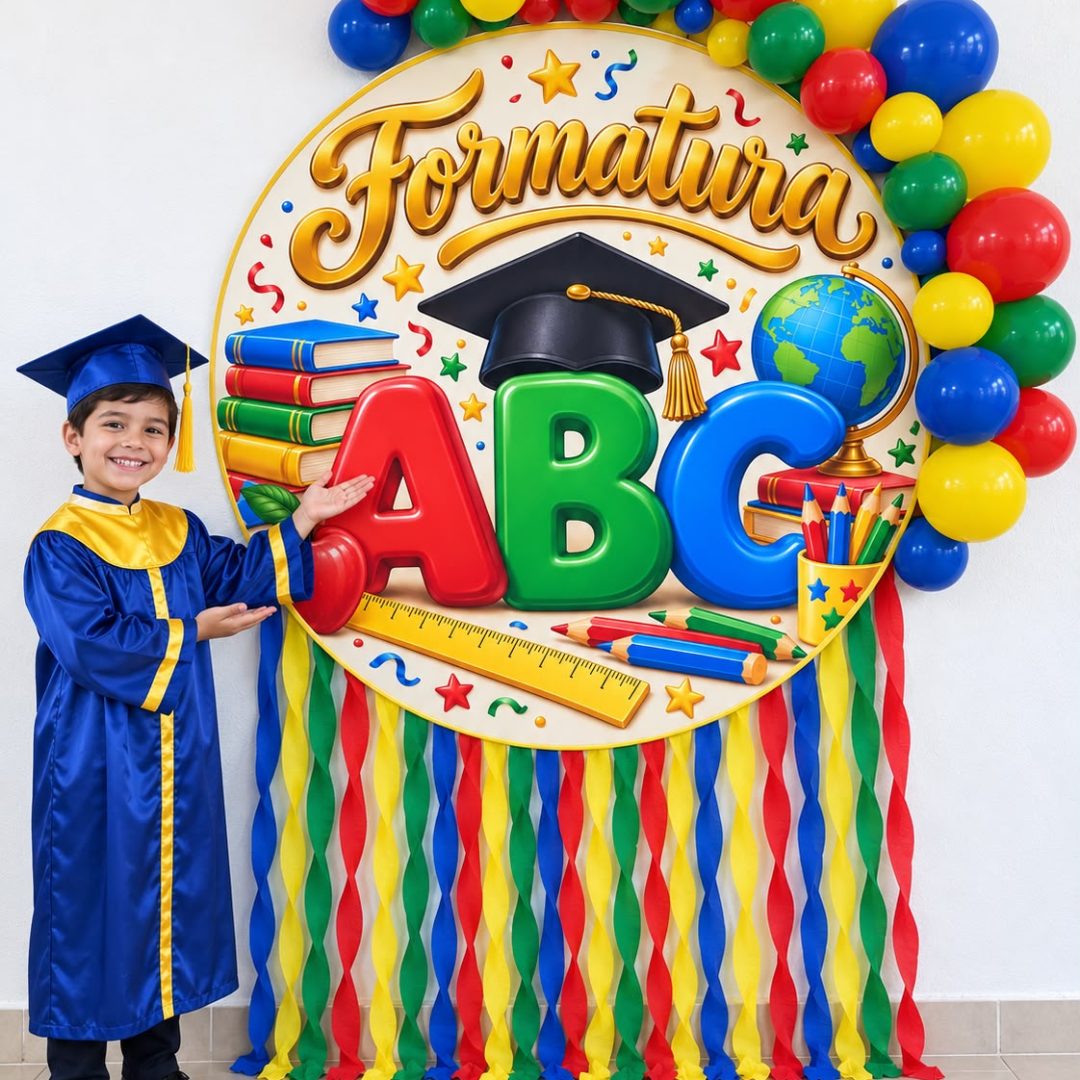 Painel Formatura ABC Dourado